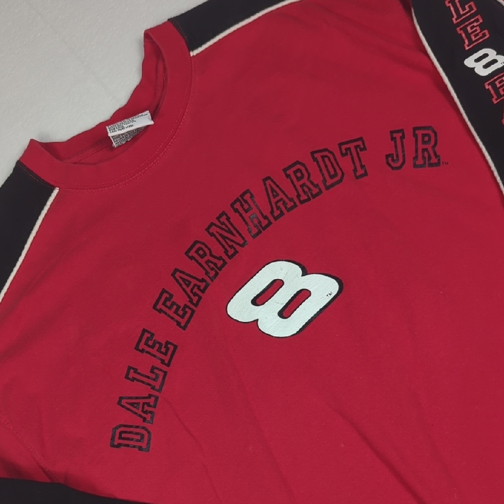 Vintage Winners Circle Dale Earnhardt‎ Jr Red Long Sleeve Shirt Mens Medium